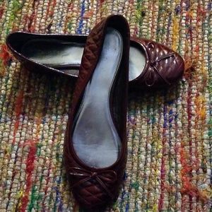 Calvin Klein burgundy flats